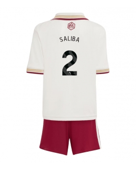 Arsenal William Saliba #2 Maglia Gara Terza Repliche 2025-26 Bambino Maniche Corte Arsenal William Saliba #2 Maglia Gara Terza Repliche 2025-26 Bambino Maniche Corte